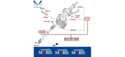 mobis column assy-steering hyundai veloster 2011-18